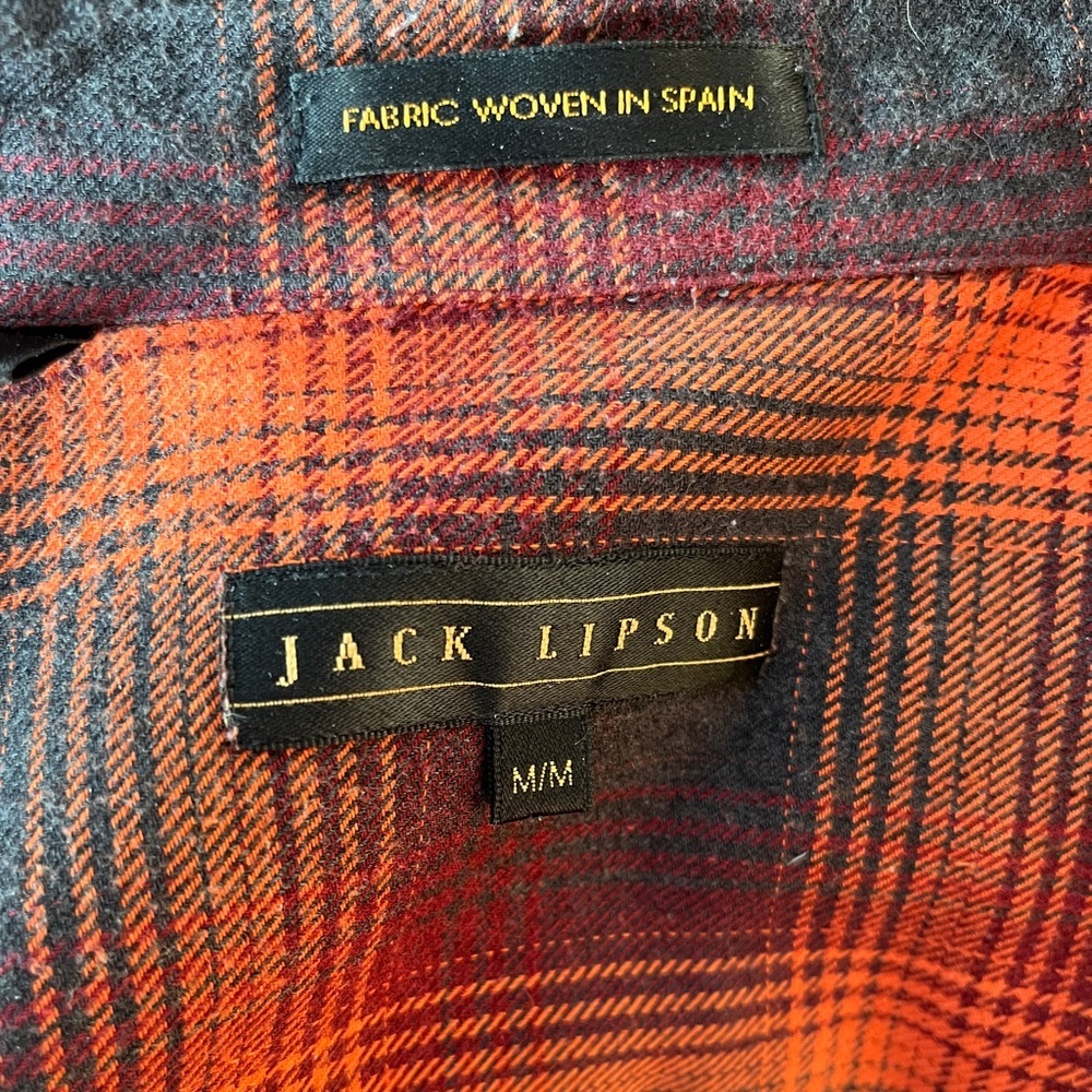 JACK LIPSON Plaid Flannel Long Sleeve Button Front Shirt Casual Cabincore Winter - Picture 8 of 11